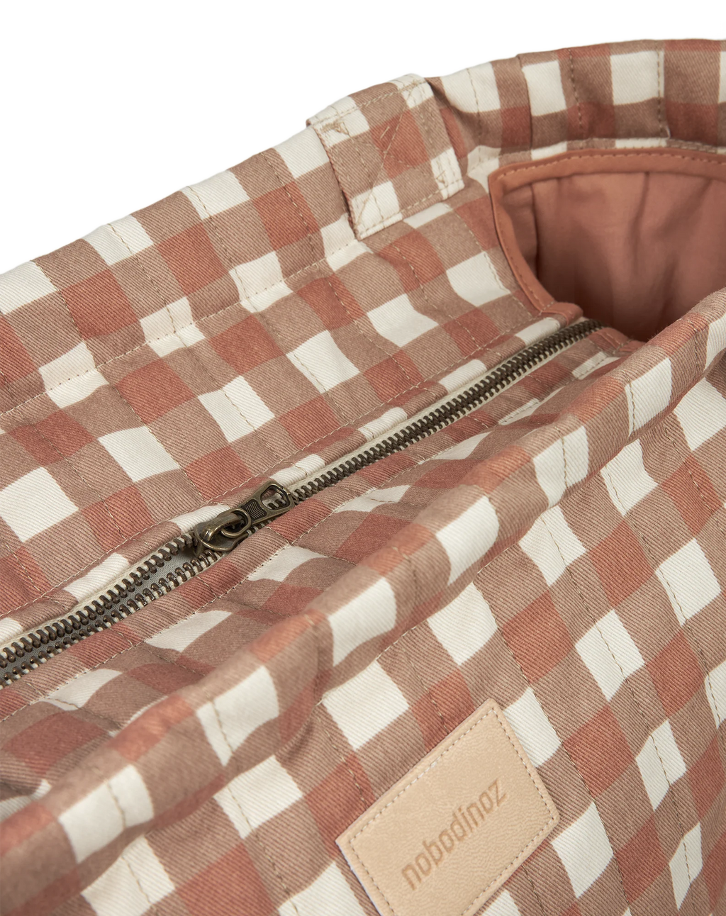 * Nobodinoz Hyde Park XXL Luiertas Waterproof | Terracotta Checks
