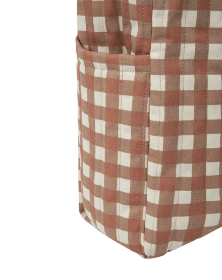 * Nobodinoz Hyde Park XXL Luiertas Waterproof | Terracotta Checks