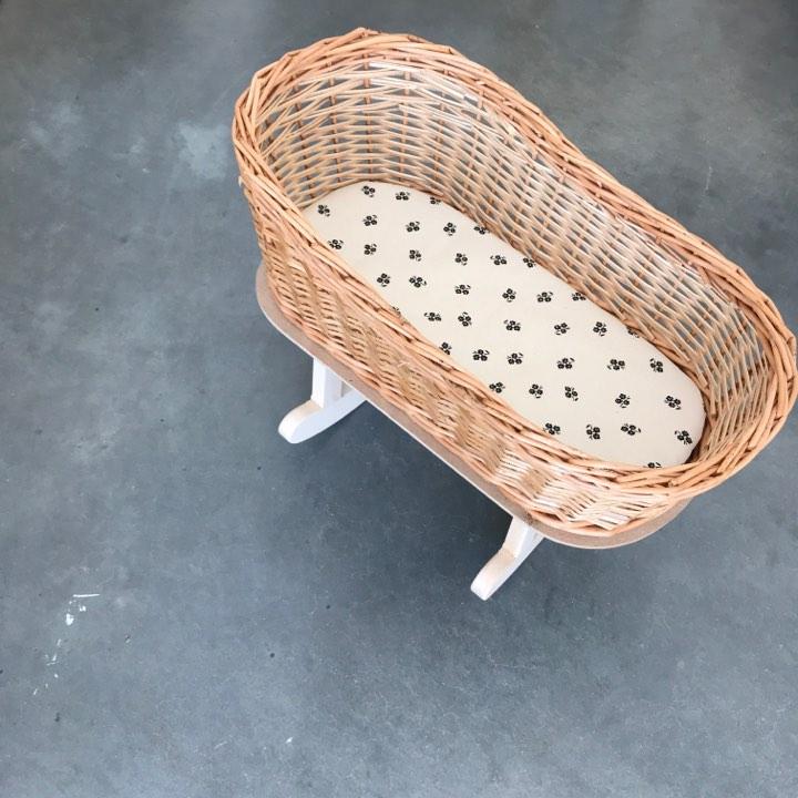 Minikane Poppenbed wiegje Rattan