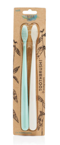 The Natural Family NFCO organic tandenborstel - Rivermint & Ivory Desert (2 stuks)