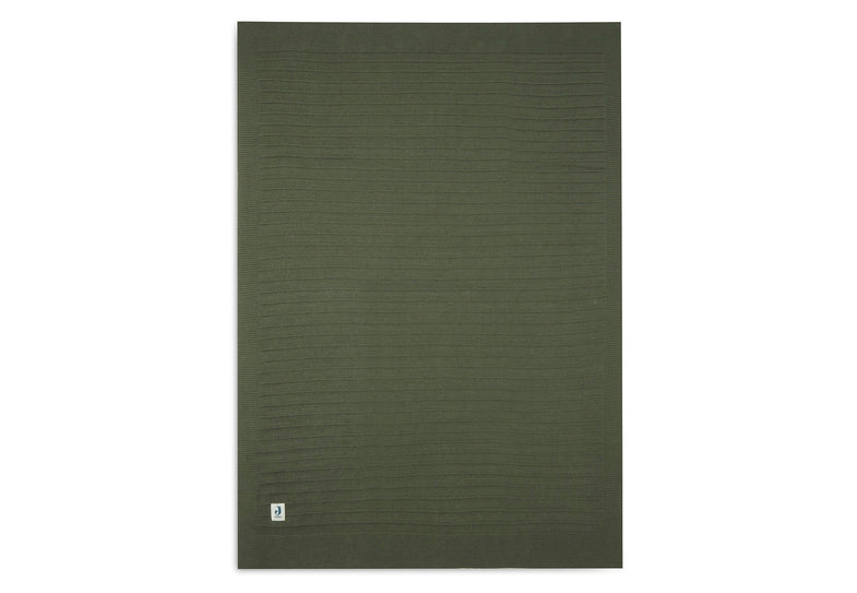 Jollein Wiegdeken 75x100cm | Pure Knit Leaf Green