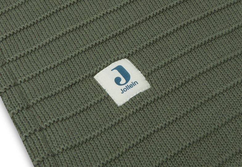 Jollein Wiegdeken 75x100cm | Velvet Pure Knit Leaf Green *