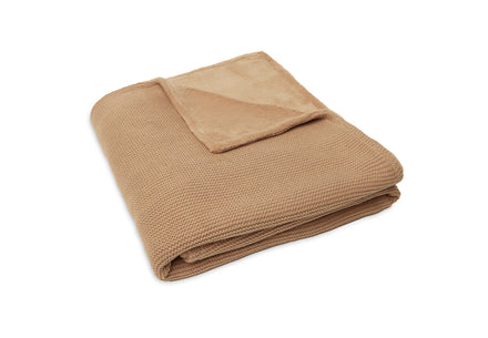 ZZZ Jollein Ledikant Deken Jersey 100x150cm | Basic Knit Biscuit/ Fleece