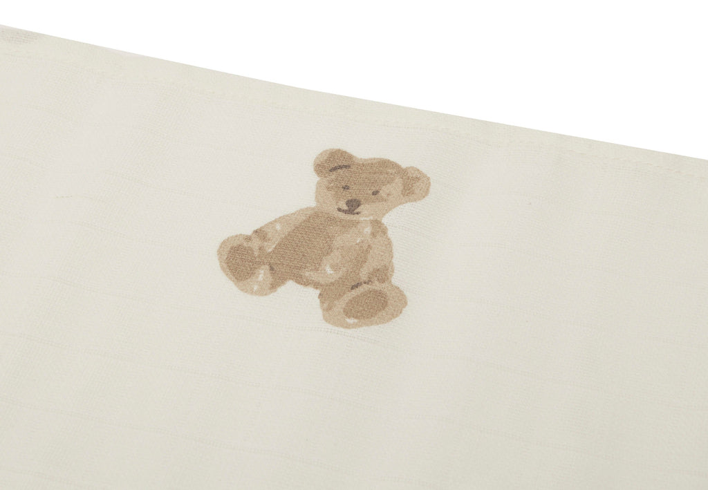 Jollein Hydrofiele Multidoek Small 70x70cm 3-Pack | Teddy Bear