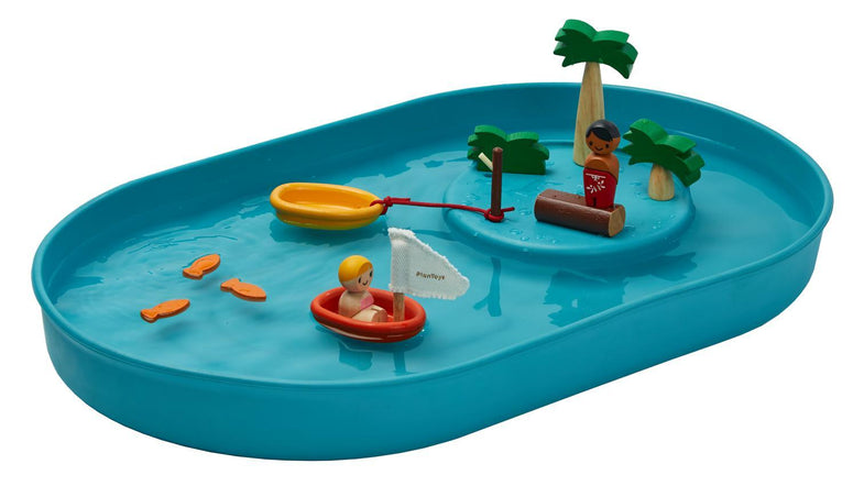 Plantoys houten Water eiland set