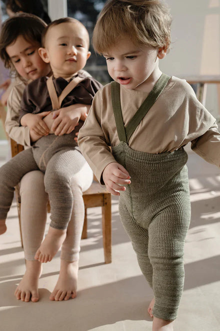 Silly Silas Broekkousen Footless Zonder Voetjes | Creamy Olive