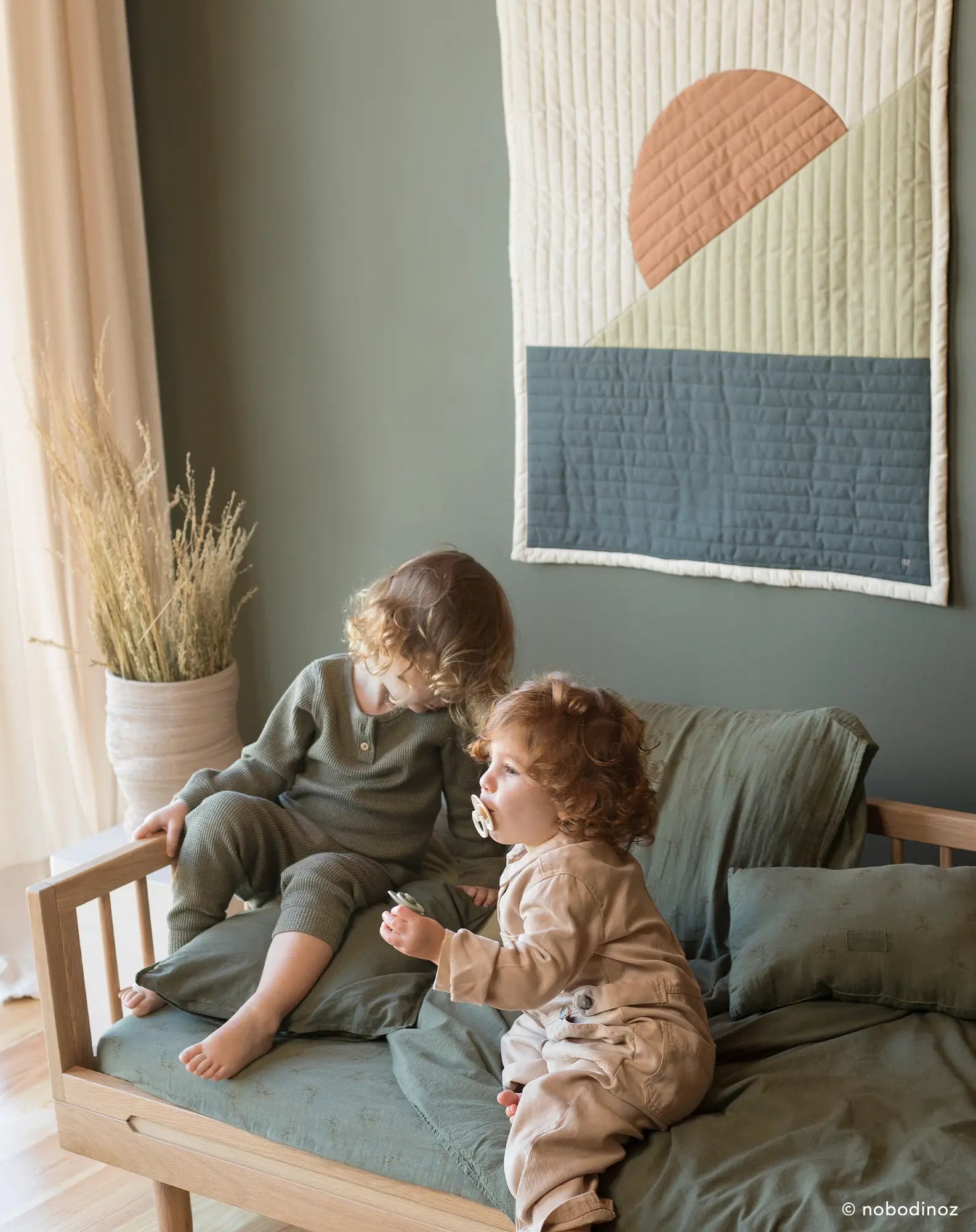 * Nobodinoz Wanddeco Deken Quilted Blanket | Landscape