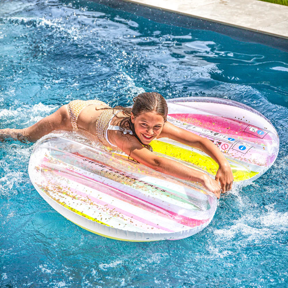 * Swim Essentials Luchtbed 150cm | Regenboog
