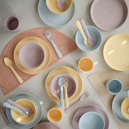 Mushie Set 2 Bowls Rond | Soft Lilac