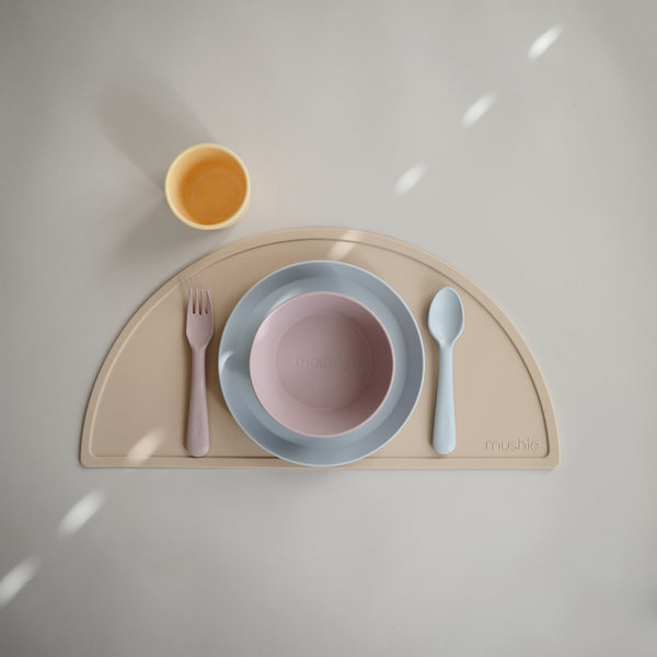 Mushie Bestek Fork Spoon | Soft Lilac