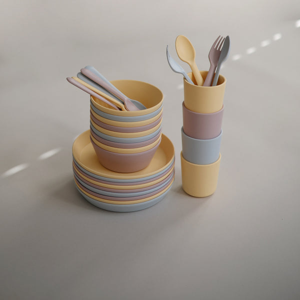 Mushie Set 2 Borden Rond | Powder Blue