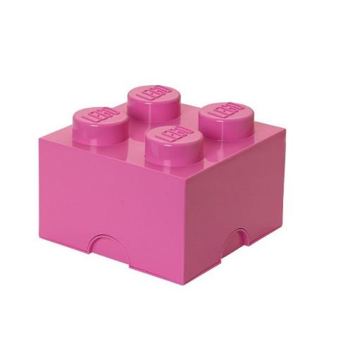Lego Opbergbox Brick 4 donkerroze