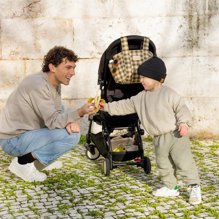 *  Nobodinoz Buggy Organizer Stroller Bag | Green Checks