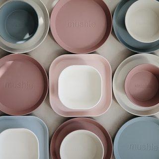 * Mushie Set 2 Bowls Rond | Smoke