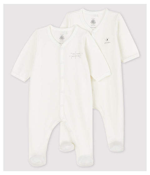 Petit Bateau Baby Pyjama Set 2 Katoen | Offwhite*