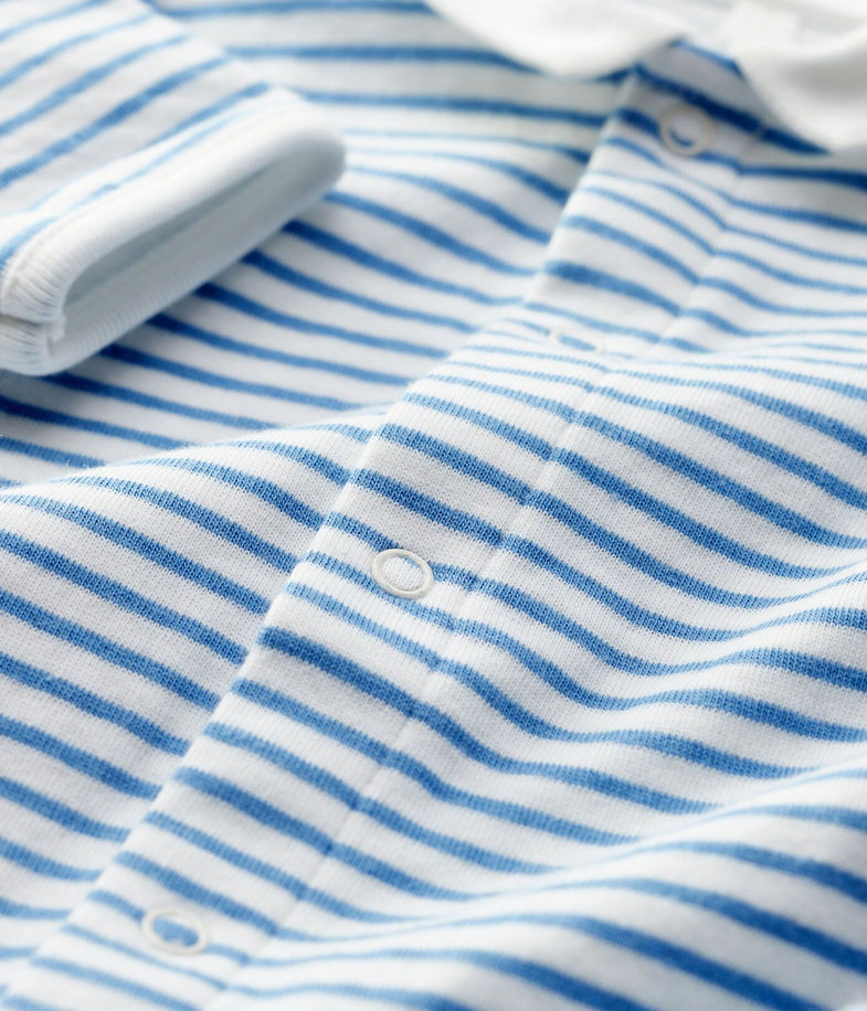 Petit Bateau Baby Pyjama | Blauw gestreept *