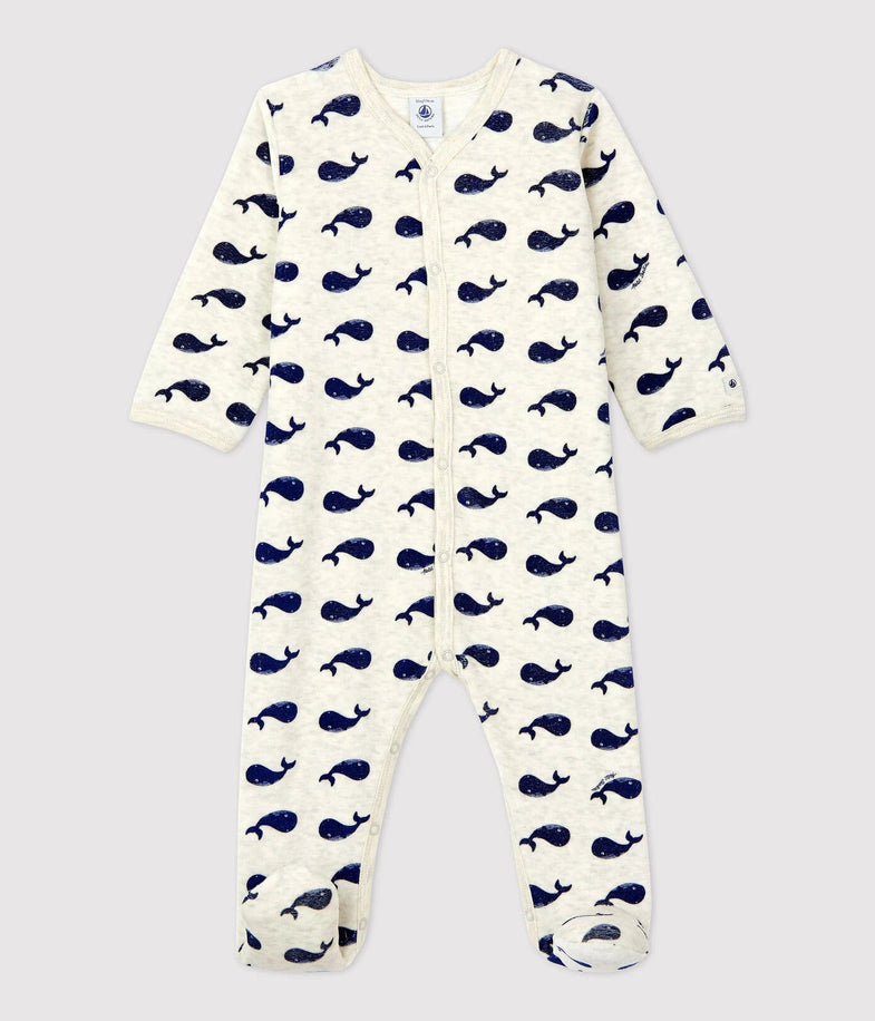 Petit Bateau Baby Pyjama Met Voetjes I Whale  *