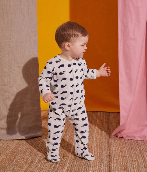 Petit Bateau Baby Pyjama Met Voetjes I Whale*