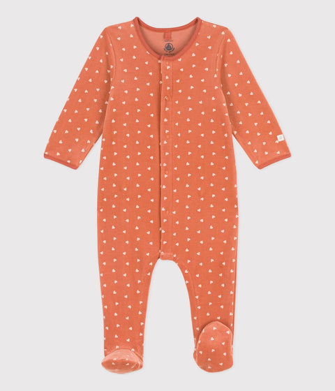 Petit Bateau Baby Pyjama I Hartjes Velours*