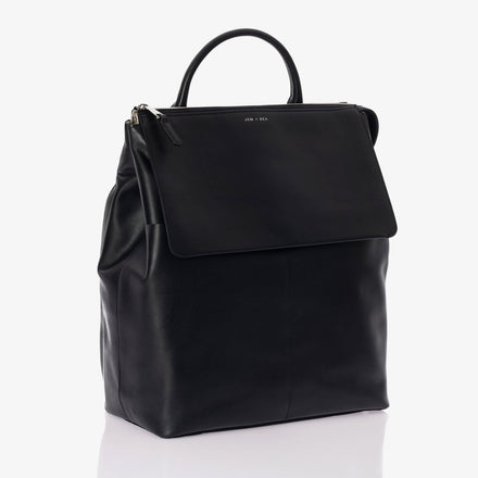 Jem + Bea Jemima Luiertas | Ada Backpack Black Leather*