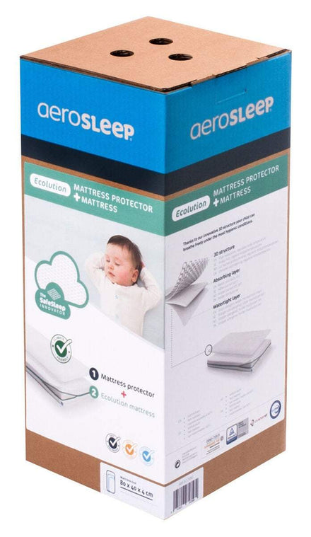 Aerosleep Safe Pack Evolution Matras + Matrasbeschermer 90x40cm *