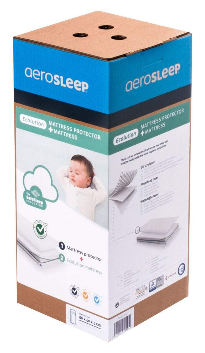 Aerosleep Safe Pack Evolution Matras + Matrasbeschermer 90x40cm *