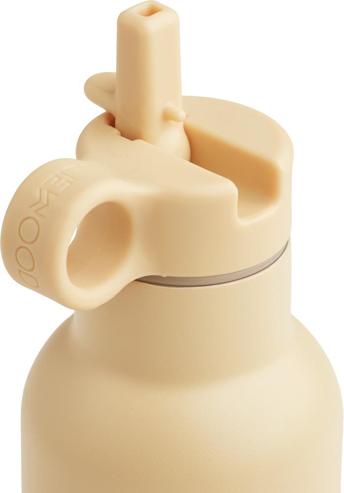 Liewood Anker thermische drinkfles met handige drinktuit | Mouse Wheat Yellow
