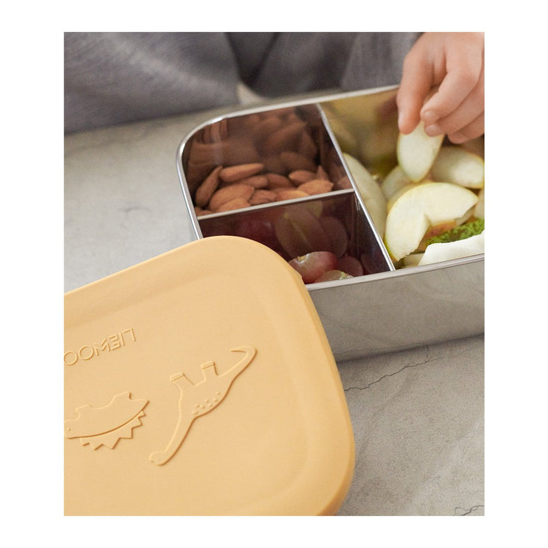 Liewood Arthur Lunch Box Met Vakjes | Dino Faune Green