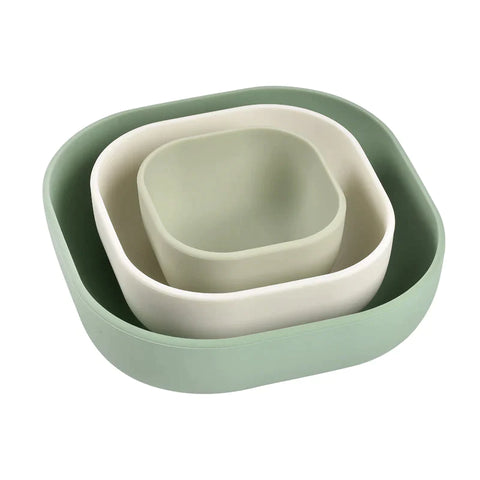 Béaba Siliconen Bowls Set 3 | Groen