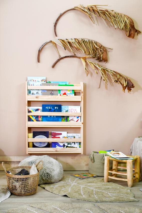 Lorena Canals machinewasbaar tapijt 100cm Mini | Monstera Olive