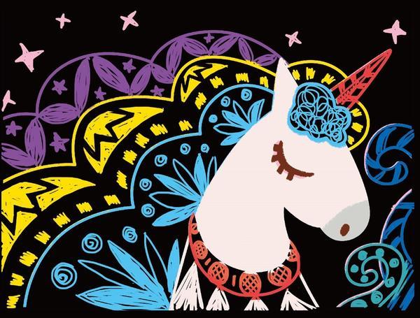 * Avenir Scratch Knutselset Kras | 4 Magic Unicorn