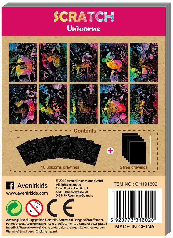 Avenir Scratch Knutselset Kras | Unicorns