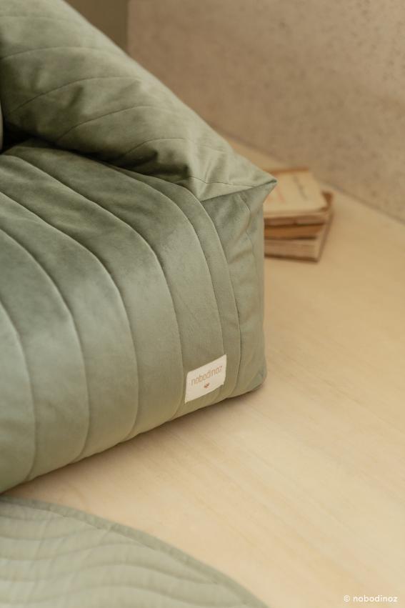 zzz Nobodinoz Chelsea Velvet Beanbag | Olive Green