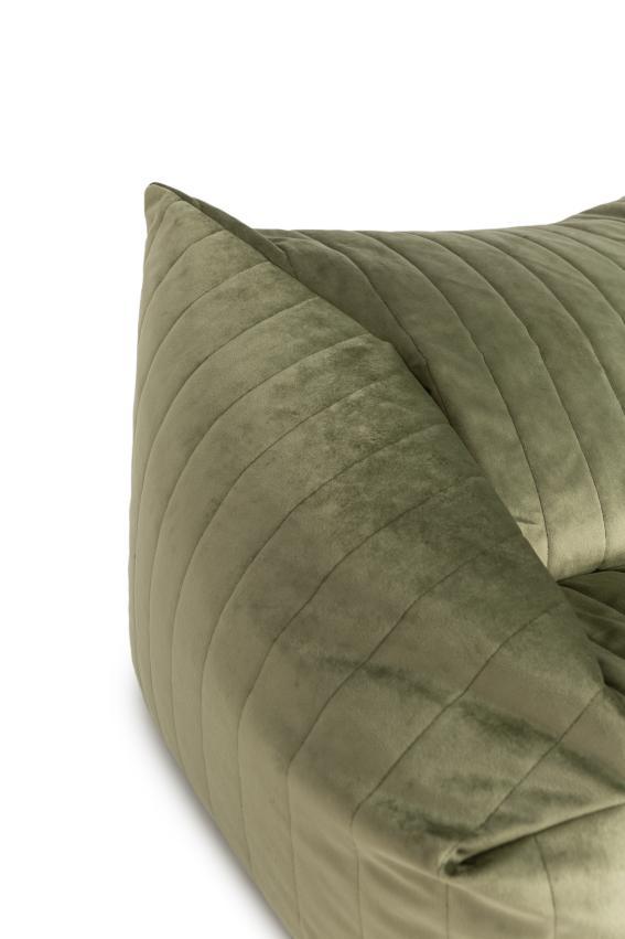 zzz Nobodinoz Chelsea Velvet Beanbag | Olive Green