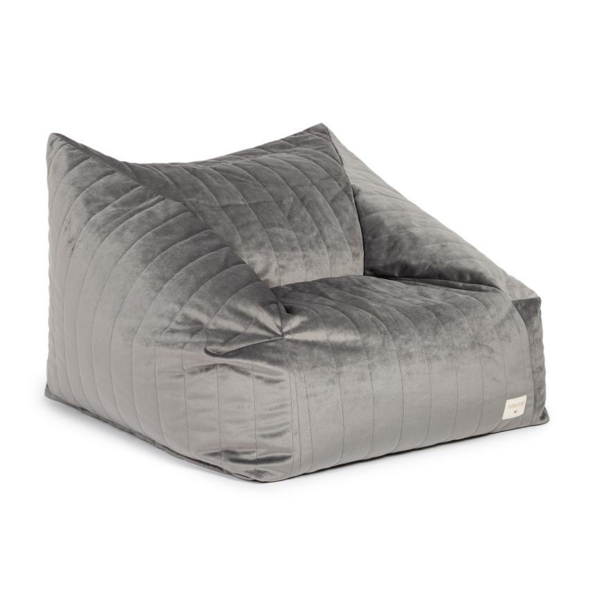 *  Nobodinoz Chelsea Velvet Beanbag | Slate Grey