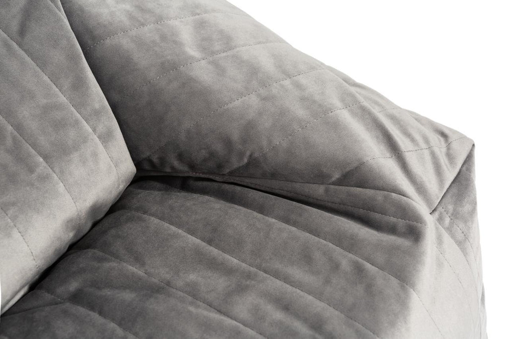 ZZZ Nobodinoz Chelsea Velvet Beanbag | Slate Grey