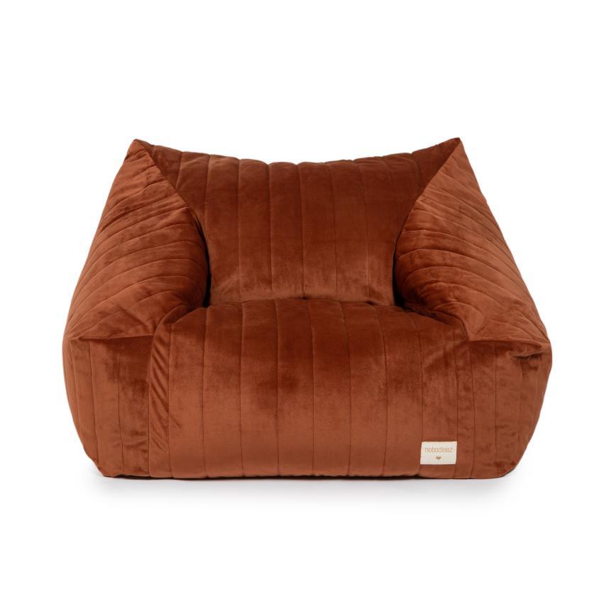 ZZZ Nobodinoz Chelsea Velvet Beanbag | Wild Brown