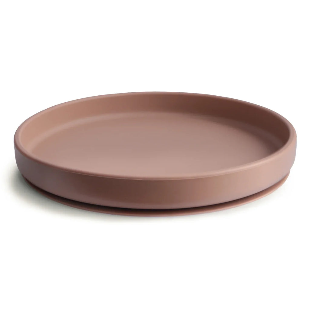 Mushie Silicone Bord Rond Met Zuignap | Cloudy Mauve