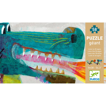 Djeco XL Puzzel 58 stukken | Leon de Draak