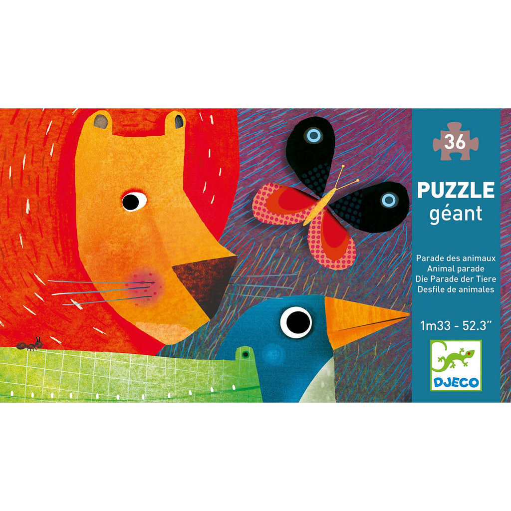 Djeco XL Puzzel 36 stukken | Dierenparade