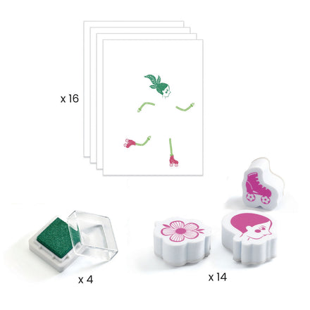Djeco Stempelset | Bloemenmeisjes