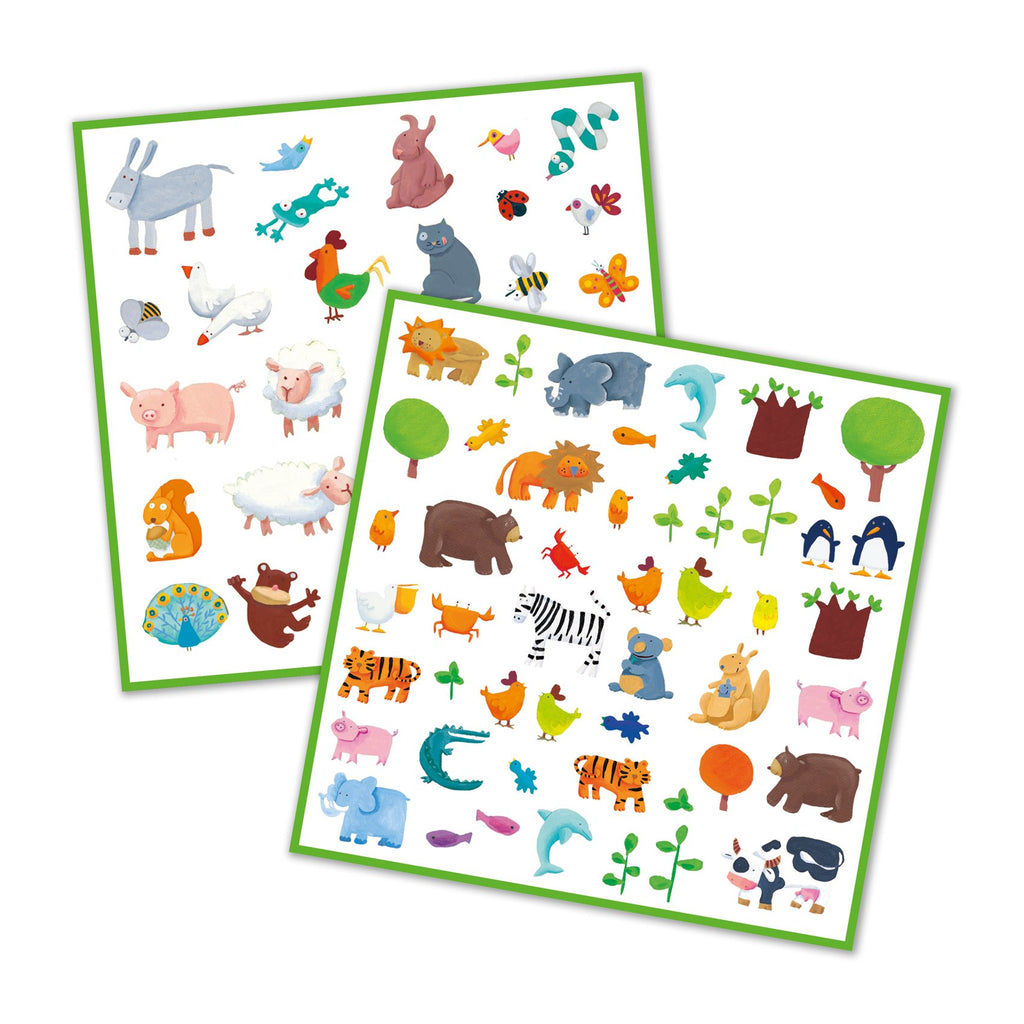 Djeco Set 160 Stickers | Dieren