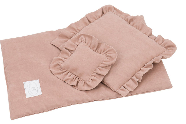 Cotton & Sweets bedset voor poppenbedje Dusty Peach