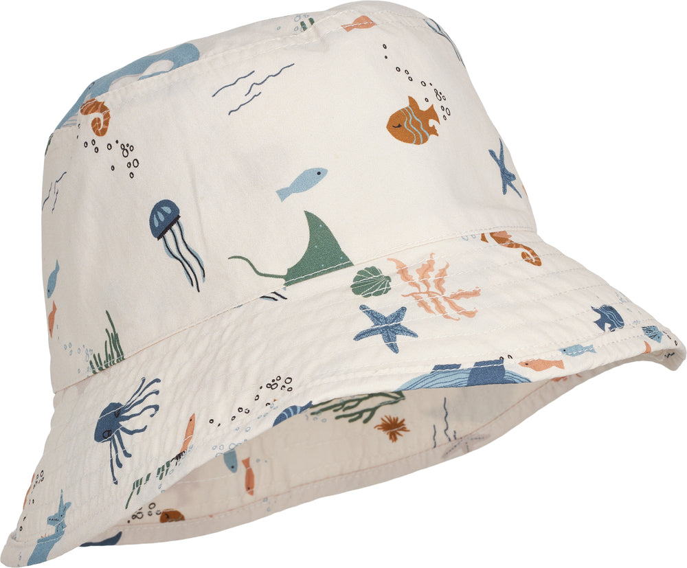 Liewood Damon Zonnehoedje Bucket Hat | Sea Creature Sandy*