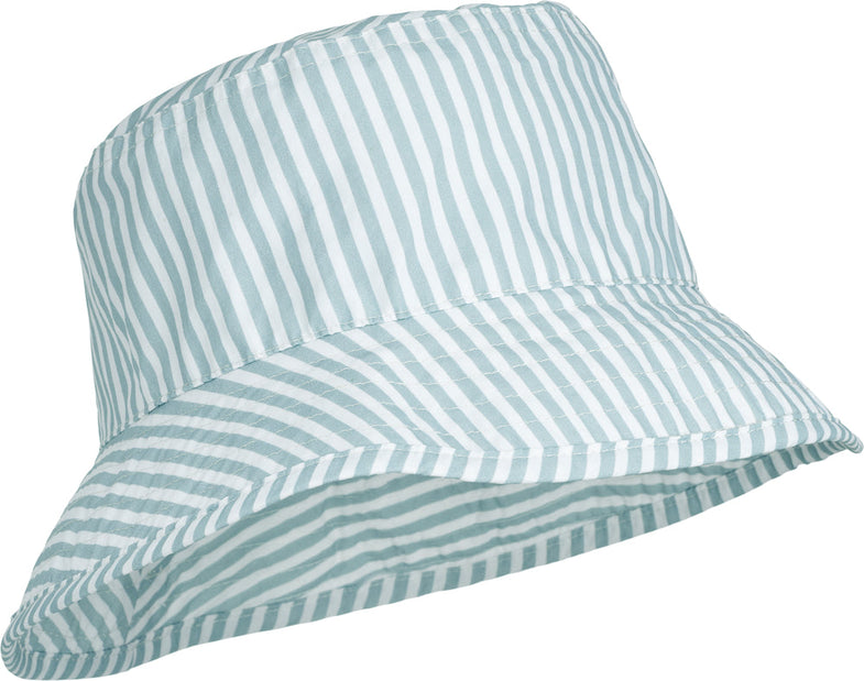 ZZZLiewood Damon Zonnehoedje Bucket Hat | Stripe Sea Blue / White*