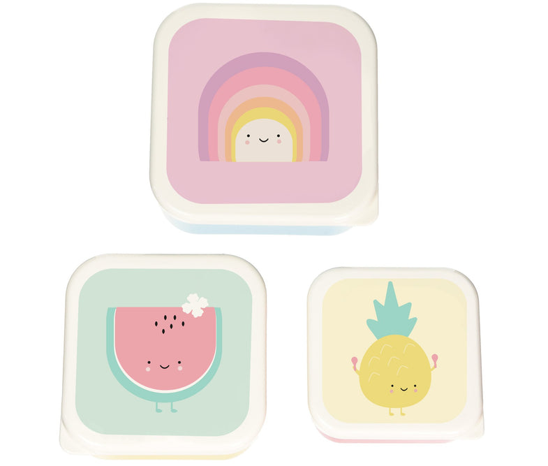Eef Lillemor Set 3 snackdoosjes | Rainbow