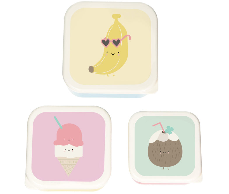 Eef Lillemor Set 3 snackdoosjes | Banana