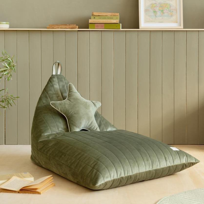 ZZZ Nobodinoz Pouffe XL Zitzak Essaouira I Olive Green