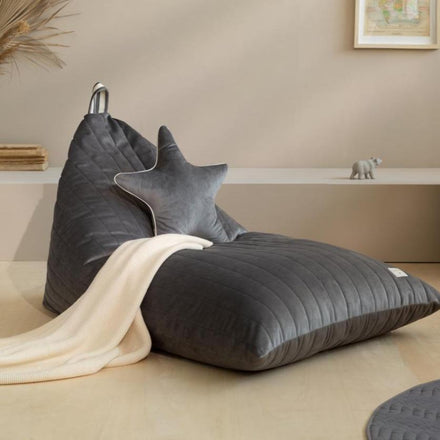 zzz Nobodinoz Pouffe XL Zitzak Essaouira I Slate Grey
