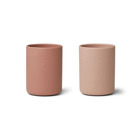 Liewood Ethan Siliconen beker 2 pack | Rose Mix